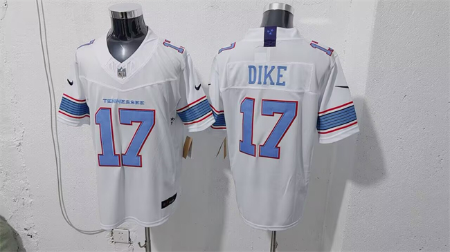 Men's White Tennessee Titans #17 Chimere Dike 2026 F.U.S.E. Vapor Limited Stitched Football Jersey